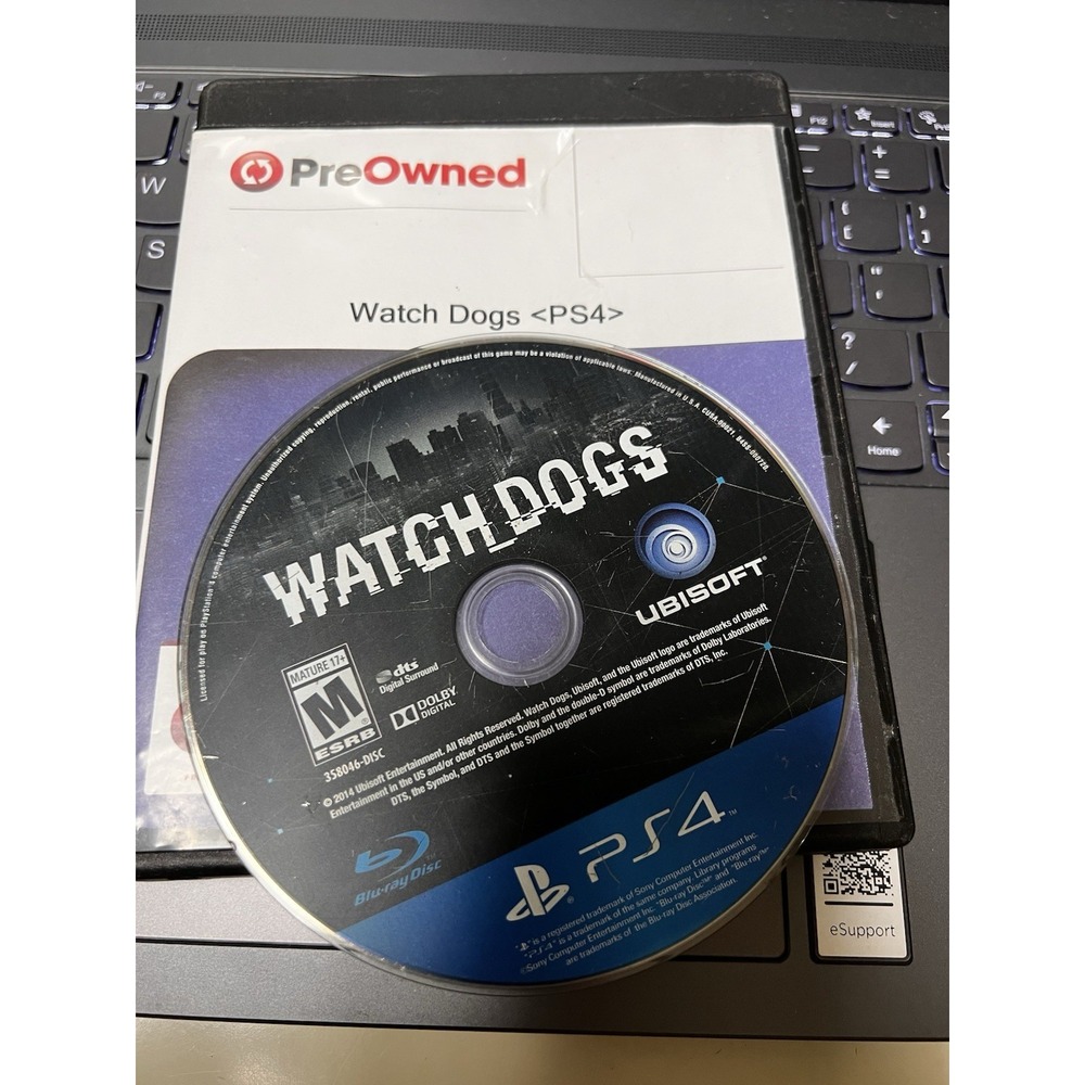 033-021 Watch Dogs PS4 Sony PlayStation 4, 2014 Video‎ Game Combine Shipping